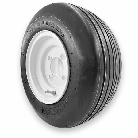 Rubbermaster - Steel Master Rubbermaster 16x6.50-8 4 Ply Rib Tire and 4 on 4 Stamped Wheel Assembly 598968